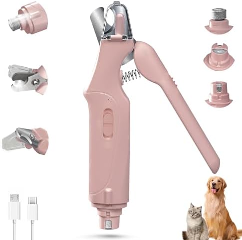 CATPICK 2-in-1 Cat Nail Clippers & Dog Nail Clippers Trimmers for Large Medium Small Dogs Cats Claw Trimmer Quick Sensor and Safety Guard USB Rechargeable with 2 LED Lights Dogs Nail Trimmer