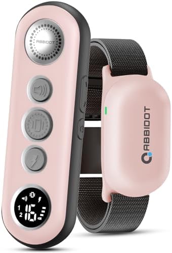 ABBIDOT Shock Collar (8-120 lbs) - Small Size Dog Training Collar with Remote Waterproof Rechargeable Dog Shock Collar with Remote E Collar for Small Medium Large Dogs (Light Blue)
