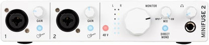 Arturia MINIFUSE2WH Minifuse2 Compact USB Interface White | White, 2 inputs, USB-C audio interface, 24-bit/192kHz, Preamps, Software bundle