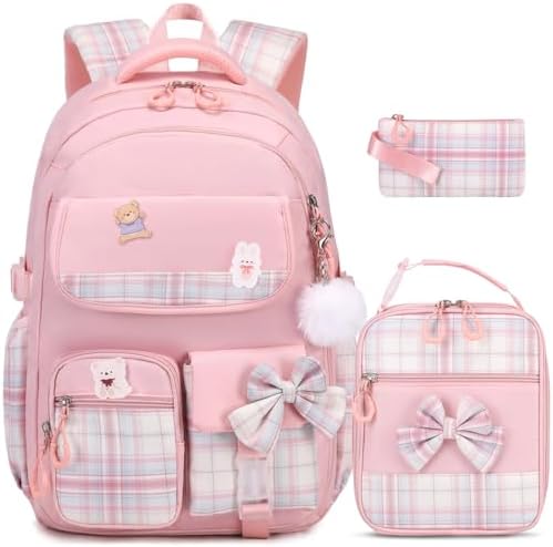 ACESAK Girls Backpack - 3PCS Backpack for Girls Cute School Backpacks for Girls Kindergarten