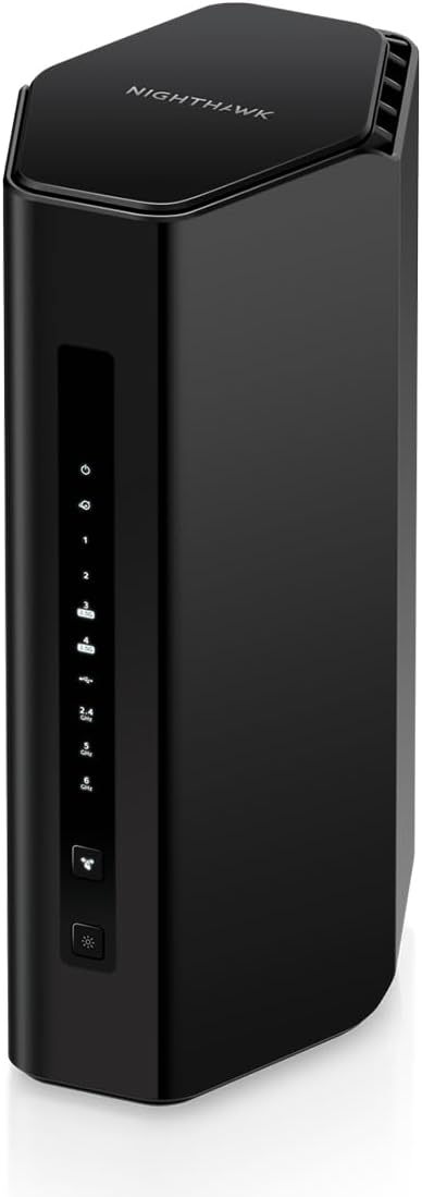 NETGEAR Nighthawk Tri-Band WiFi 7 Router (RS300) - Security Features, BE9300 Wireless Speed (up to 9.3Gbps) - Covers up to 2,500 sq. ft., 100 Devices - 2.5 Gig Internet Port