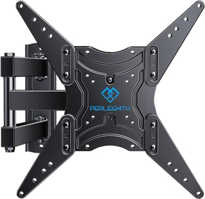 PERLESMITH Full Motion TV Wall Mount for 26-60 Inch Flat, Curved, LED, LCD, OLED, 4K TVs with Tilt, Swivel, Extension, Level, Articulating Arms TV Bracket VESA 400x400, Corner TV Mount up to 77 lbs