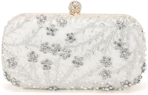 DTGN Evening Bags Clutch Purses for Women Formal, Bridal Purses Rhinestone Handbags Shoulder Bag with Chain Sparkly