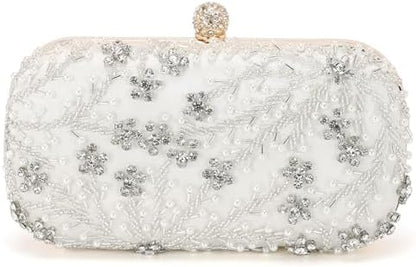 DTGN Evening Bags Clutch Purses for Women Formal, Bridal Purses Rhinestone Handbags Shoulder Bag with Chain Sparkly
