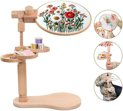 Purilite Select Adjustable Beech Wood Embroidery Hoop Stand