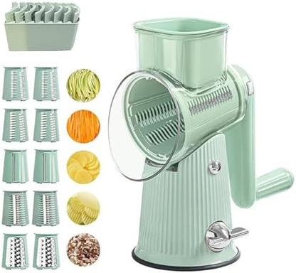 Purilite Select 5-in-1 Rotary Cheese Grater & Vegetable Slicer