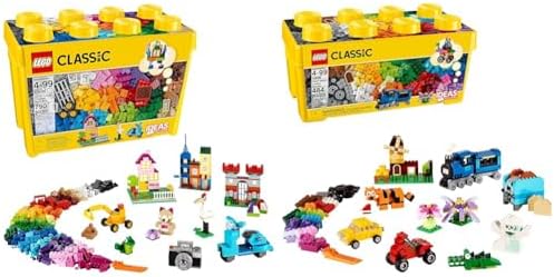 LEGO Classic Large Creative Brick Box 10698 Building Toy Set, Toy Storage Solution for Home or Classrooms, Interactive Building Toy for Kids, Boys, and Girls