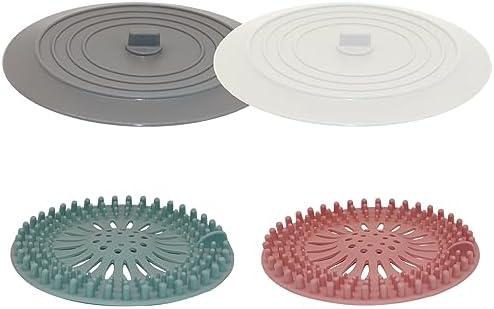 V-TOP Tub Stopper 2 Pack, 6 inches Large Silicone Drain Plug Hair Stopper Flat Suction Cover for Kitchen Bathroom Accessories and Laundry