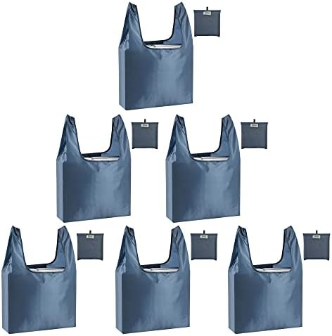 Purilite Select™ Reusable Grocery Bags – Heavy-Duty, Foldable, and Machine Washable (6-Pack
