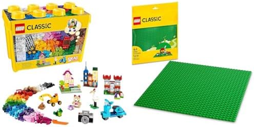 LEGO Classic Large Creative Brick Box 10698 Building Toy Set, Toy Storage Solution for Home or Classrooms, Interactive Building Toy for Kids, Boys, and Girls