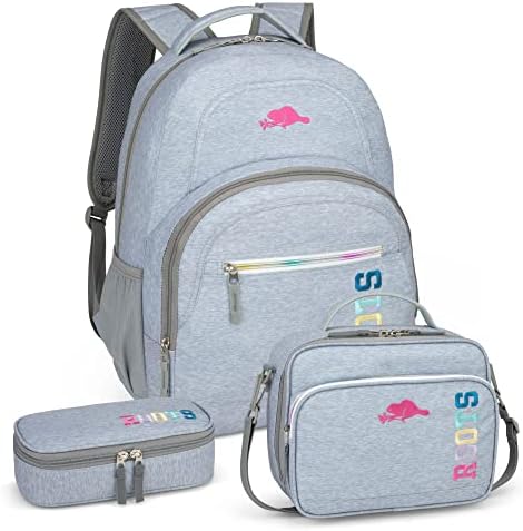 Roots Athletic 3-in-1 Matching Water Resistant Teen Backpack and Lunch Bag Set with Bonus Pencil Case - Made from 100% Recycled Fabrics - 34 litres, Blue Black Navy Camo, XL