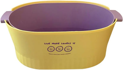 Kitchen Washbas Food Strainer Drain Basket Rotating Drainer Double-Layer Basin Vegetable Fruit Washing Strainer