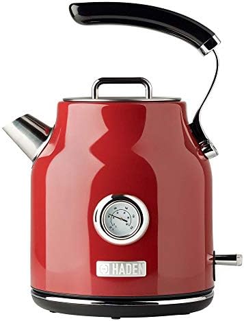 Haden Dorset 75070 Retro Stainless Steel Tea Kettle, 1500W Hot Water Kettle Electric Kettles for Boiling Water, 1.7L Black/Copper Electric Tea Kettles Automatic Shut Off, Boil-Dry Protection Tea Pots