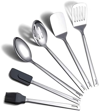 Stainless Steel Cooking Utensils Set, Berglander 13 Pieces Kitchen Utenisls Set, Kitchen Tools Set with Utensil Holder Non-Stick and Heat Resistant,Dishwasher Safe, Easy to Clean (13 Packs)
