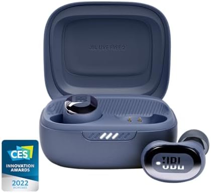 JBL Live Free 2: 35 Hours of Playtime, True Adaptive Noise Cancelling, Smart Ambient, and Beamforming Mics (Black)