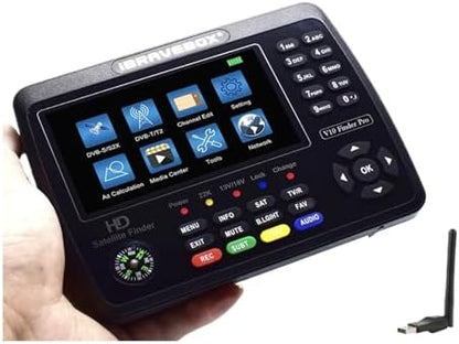 V10 Finder Pro Satellite Meter DVB-S2/S2X DVB-T2/T H.265 Vs Kpt 717st Plus Gtmedia V8 Finder Pro2 Dvb T2 Satfinder(V10 Finder WiFi)