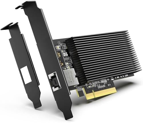 10G PCI-E Network Card with 10Gbps Dual RJ45 Ports, Intel X540-T2 Conrtoller, VIMIN 10Gb Ethernet Adapter Card Compatible with PCI Express X8, X16, Support Windows/Windows Server/Linux/VMware