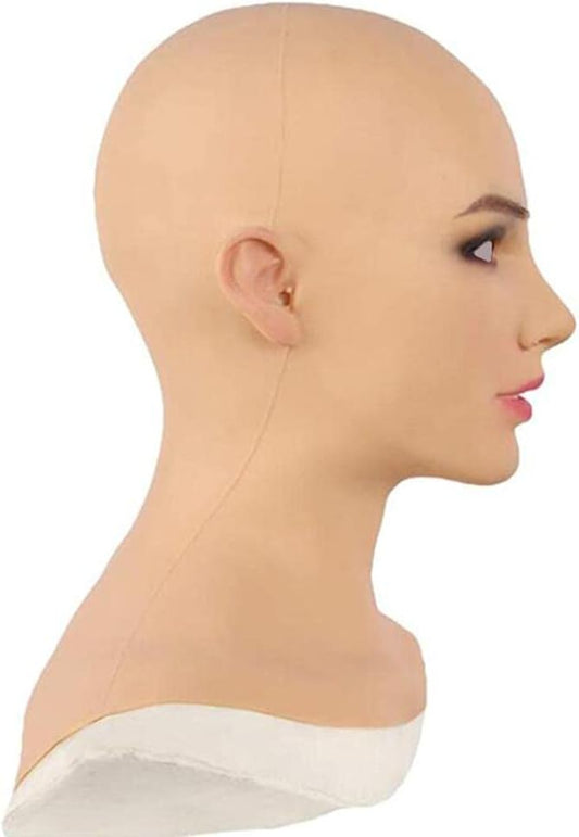 Freshwater Female Full Head Human Latex Mask , Women Mask Halloween Costume Cosplay Party Fancy Dress - PuriLite