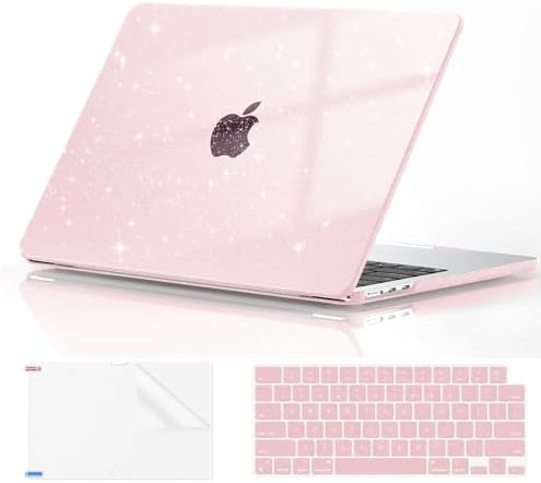 EooCoo Case Compatible with MacBook Air 13 inch M4 M3 M2 2025-2022 A3240 A3113 A2681, 13.6" Hard Case Cover & TPU Keyboard Skin & Screen Protector for Laptop Air 13.6 inch - Crystal Clear