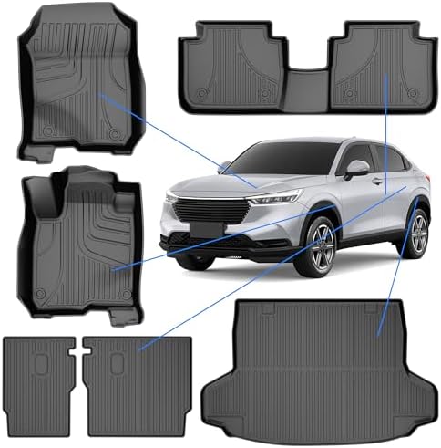 AOMSAZTO Floor Mats & Trunk Mat for 2024 2025 Chevy Equinox EV (Non Fuel),TPE All Weather Protection 2 Rows Car Floor Liners with Cargo Liner for Chevrolet Equinox EV (Non Fuel)