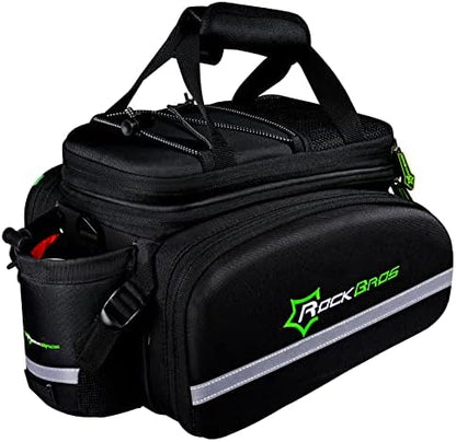 ROCKBROS Bike Panniers for Bicycle, Bike Trunk Bag Rear Bike Rack Bag for Travel Bicycle eBike Accessories Cargo Carrier Bag