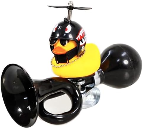 TAOHUAJIANG Bike Horn with Little Yellow Duck Bicycle Horn for Kids Air Horn for Bicycle Accessories Loudspeaker Classic Vintage Metal Twist Bike Horn for Kid - PuriLite