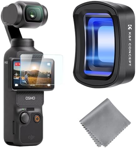 K&F Concept Wide-Angle Lens Compatible with DJI Osmo Pocket 3, Magnetic Attach/Multi-Coated/Optical Glass