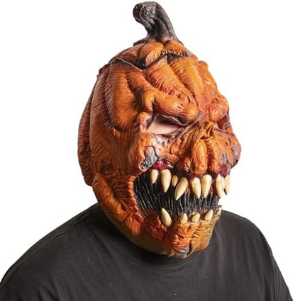 Pumpkin Mask Halloween Gifts Scary Decorations For Adults Creepy Costumes Men Spooky Horror Head Masks With Teeth Outdoor