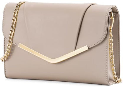 Vaschy Clutch Purse for Women,Fashion Envelope Evening Small Formal Handbag Fold-over Crossbody Shoulder Bag Wedding,Party