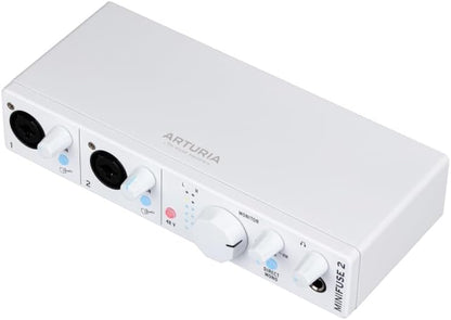 Arturia MINIFUSE2WH Minifuse2 Compact USB Interface White | White, 2 inputs, USB-C audio interface, 24-bit/192kHz, Preamps, Software bundle