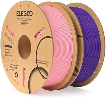 ELEGOO PLA Filament 1.75mm Black 1KG,3D Printer Filament Dimensional Accuracy +/- 0.02mm,1kg Cardboard Spool(2.2lbs) 3D Printing Filament Fits for Most FDM 3D Printers