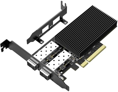 10G PCI-E Network Card with 10Gbps Dual RJ45 Ports, Intel X540-T2 Conrtoller, VIMIN 10Gb Ethernet Adapter Card Compatible with PCI Express X8, X16, Support Windows/Windows Server/Linux/VMware