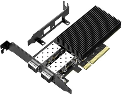 10G PCI-E Network Card with 10Gbps Dual RJ45 Ports, Intel X540-T2 Conrtoller, VIMIN 10Gb Ethernet Adapter Card Compatible with PCI Express X8, X16, Support Windows/Windows Server/Linux/VMware