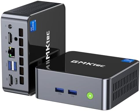 GMKtec Mini PC Intel Core i9 12900HK(14C/20T 5.0 GHz) W11 Pro, Desktop Computer 32GB DDR4 RAM+1TB NVMe SSD, Triple 4K Display, WiFi 6, BT5.2, USB-C M3 Plus