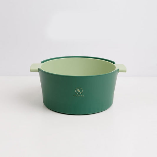Kitchen Washbas Food Strainer Drain Basket Rotating Drainer Double-Layer Basin Vegetable Fruit Washing Strainer - PuriLite