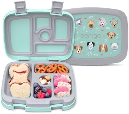 Bentgo Kids Prints (Unicorn) - Leak-Proof, 5-Compartment Bento-Style Kids Lunch Box - Ideal Portion Sizes for Ages 3 to 7 - BPA-Free and Food-Safe Materials
