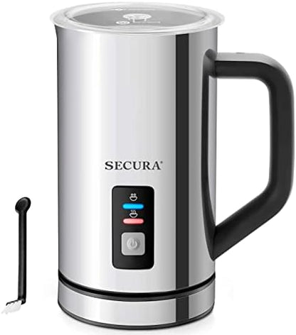 Secura Milk Frother, Electric Milk Steamer Stainless Steel, 16.9oz/500ml Automatic Hot and Cold Foam Maker and Milk Warmer for Latte, Cappuccinos, Macchiato, 120V