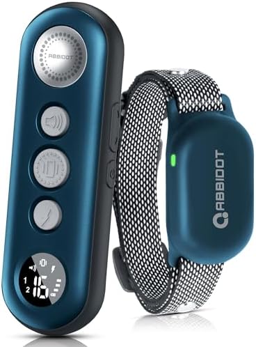 ABBIDOT Shock Collar (8-120 lbs) - Small Size Dog Training Collar with Remote Waterproof Rechargeable Dog Shock Collar with Remote E Collar for Small Medium Large Dogs (Light Blue)
