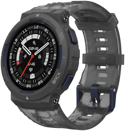 Amazfit Active Edge Smart Watch with Stylish Rugged Sport & Fitness Design, GPS, AI Health Coach for Gym, Outdoor, Workouts & Exercise, 16 Days Battery, 10 ATM Water Resistant, Lava Black