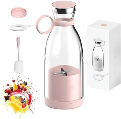 Juicengo Portable Blender, 2 In- 1 Fresh juice Bottle with Cordless Charging, Easy to Use & Self-Cleaning, 20000rpm, for Smoothies, Milkshakes (White)