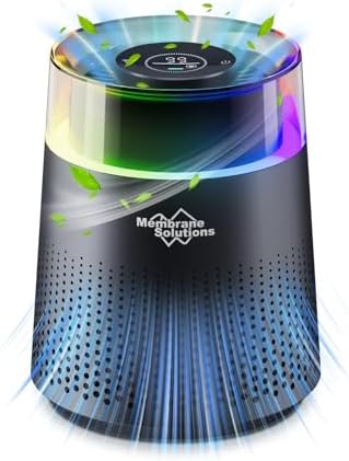 MSB5 Air Purifiers for Bedroom, H13 True HEPA Air Purifier for Home Room Office, 20dB Quiet Air Cleaner with Sleep Mode Colorful Night Light for Pets Dander, Smoke, Dust, Mold, Hair Smell, Allergies