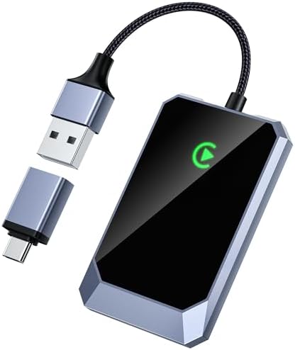 Wireless CarPlay Adapter, Convert Factory Wired to Wireless for iPhone, Plug & Play No Delay Mini, More Stable Supports Voice Assistant, Compatible with Cars with OEM Wired CarPlay & iOS 10+
