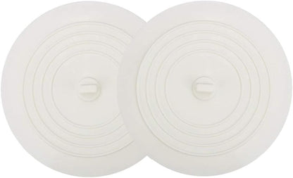 V-TOP Tub Stopper 2 Pack, 6 inches Large Silicone Drain Plug Hair Stopper Flat Suction Cover for Kitchen Bathroom Accessories and Laundry