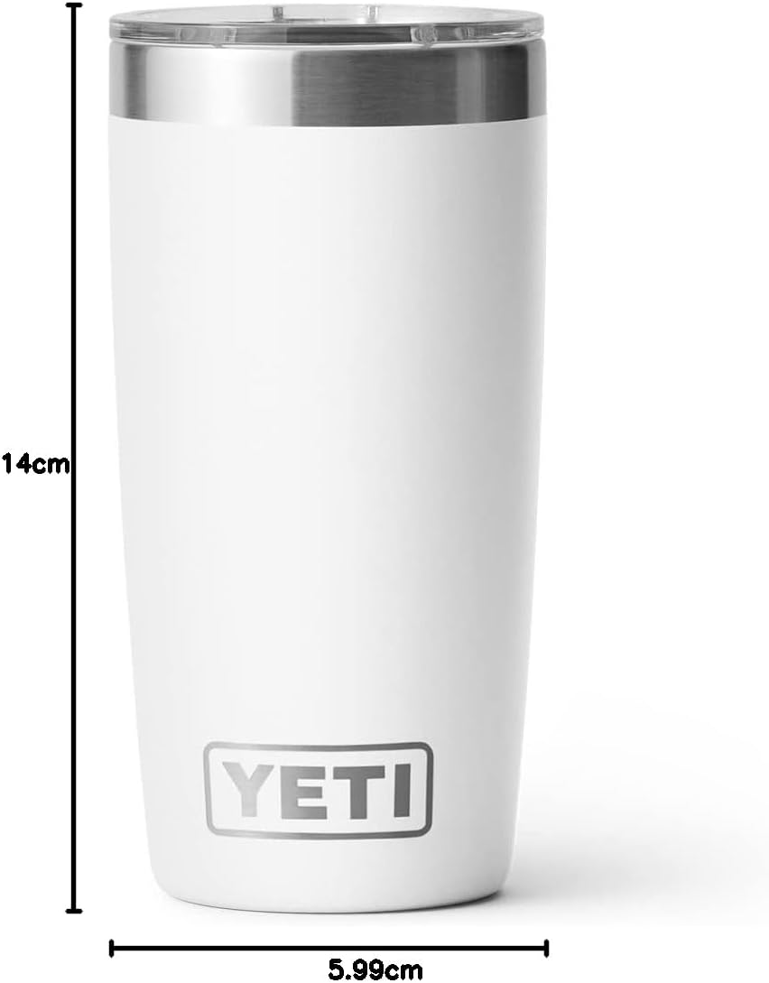 YETI Rambler 10 oz Tumbler, Stainless Steel, Vacuum Insulated with MagSlider Lid, White