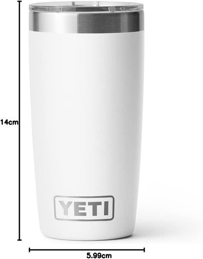 YETI Rambler 10 oz Tumbler, Stainless Steel, Vacuum Insulated with MagSlider Lid, White