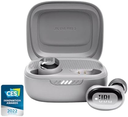 JBL Live Free 2: 35 Hours of Playtime, True Adaptive Noise Cancelling, Smart Ambient, and Beamforming Mics (Black)