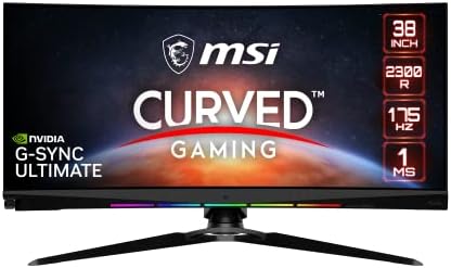 MSI Optix MAG342CQR 1500R Curvature 21:9 Aspect Ratio Narrow Bezel 1ms 3440x1440(UWQHD) 144Hz Refresh Rate Tilt/Swivel/Height/Pivot Adjustment 34" AMD Freesync Gaming Curved Monitor, Black, Pack of 1
