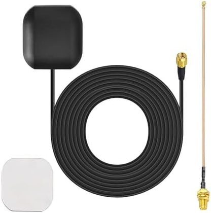 Bingfu Vehicle GPS Navigation Antenna Active GPS Antenna with Fakra C Right Angle Connector Compatible with Car Truck GPS Navigation Receiver System Factory DVD Stereo Head Unit
