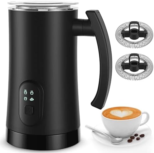 Electric Milk Frother, 4 in 1 Milk Steamer,11.8oz/350ml Automatic Warm and Cold Foam Maker for Coffee,Latte, Cappuccino, Macchiato, Hot Chocolate