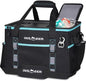 INSMEER Hard Top Soft Cooler with 2 Cup Holders, Large Foldable Cooler Bag - 40L/70 Cans, 100% Leakproof/Insulated/Portable Glaciere with Shoulder Strap for Travel, Beach, Camping, BBQ, Events